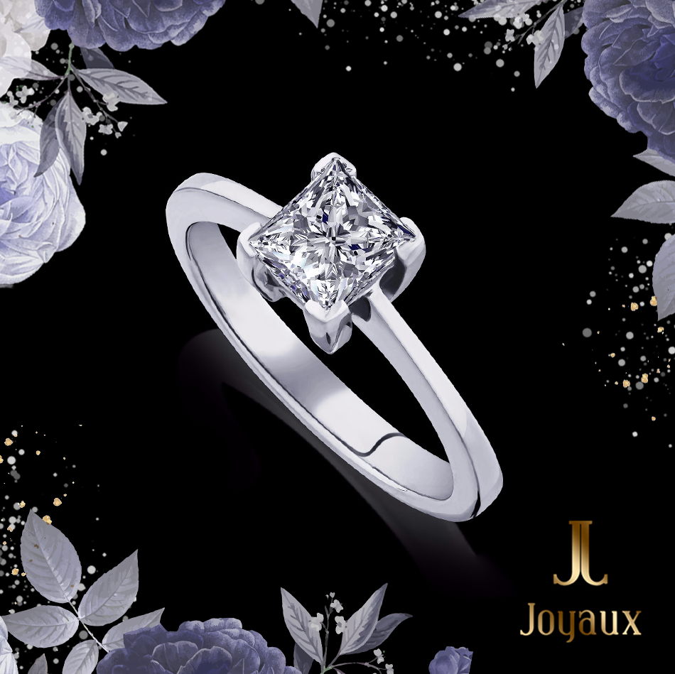 PRINCESS CUT DIAMOND SOLITAIRE RING 1.5 CT.TW.