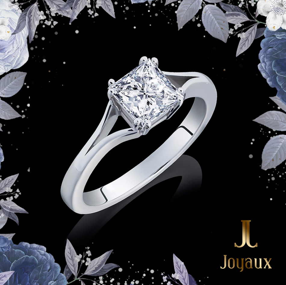 SPLIT SHANK SOLITAIRE ENGAGEMENT RING 1.00 CT.TW.