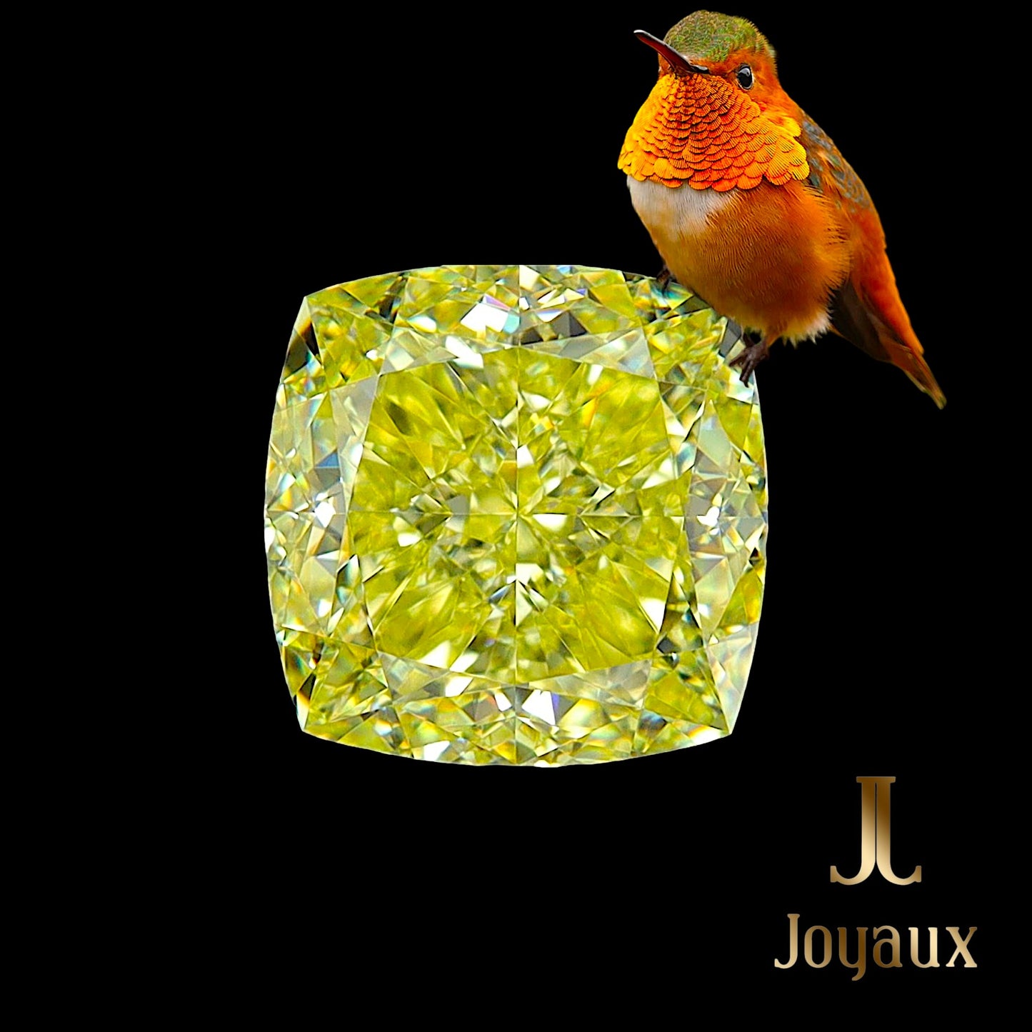 Diamant Jaune Intense Fantaisie de 3,53 carats
