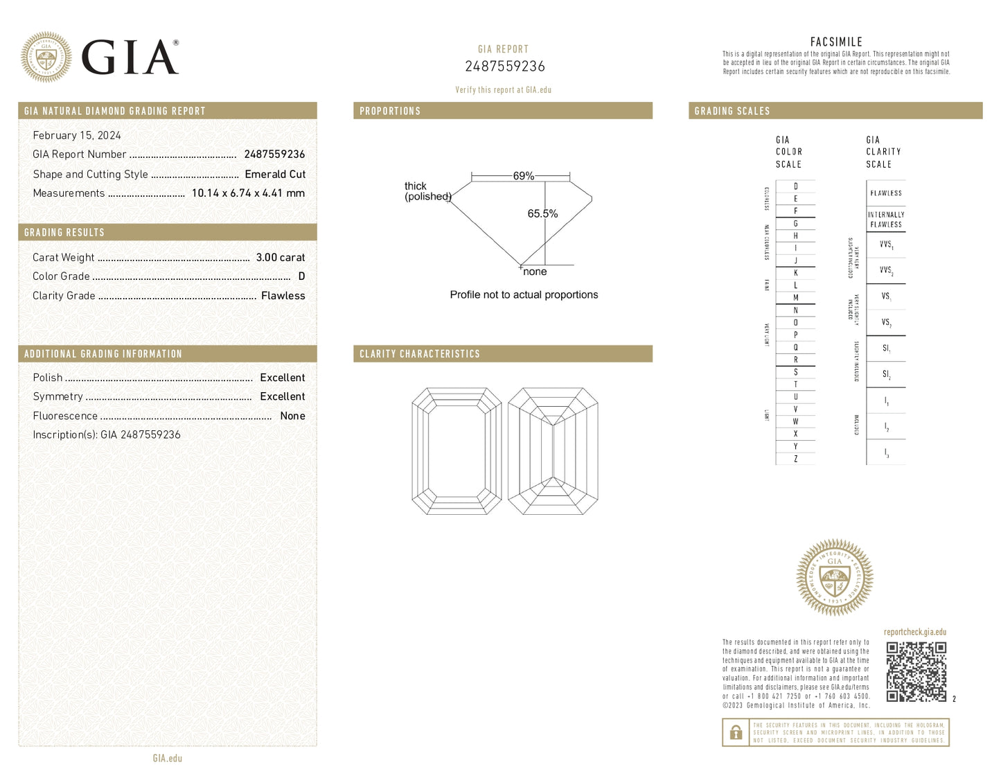 Flawless 3.00-Carat Emerald Cut natural D color Diamond - Extraordinary Joyaux™ Signature from Botswana