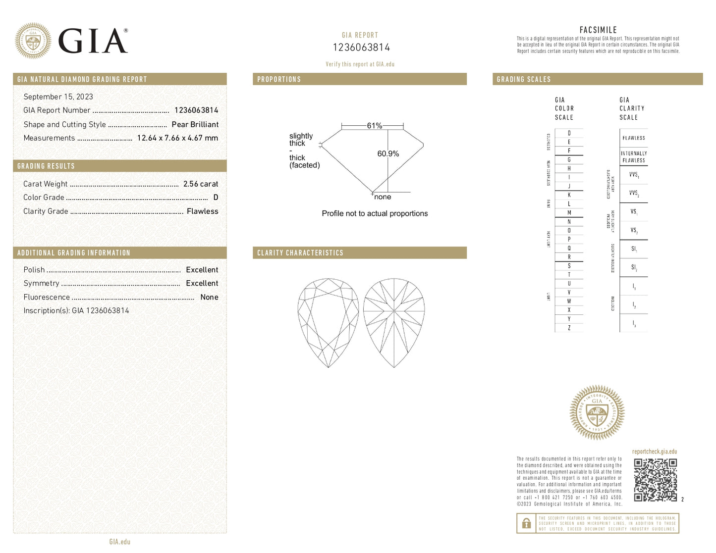 Pristine 2.56-Carat Joyaux™ Signature Pear-Cut Diamond D FL – Pure as a Dewdrop