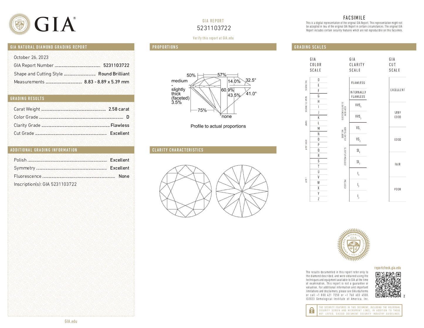 Magic 2.58-Carat Joyaux™ Signature Round Cut Diamond D FL - The Pinnacle of Purity and Flawless