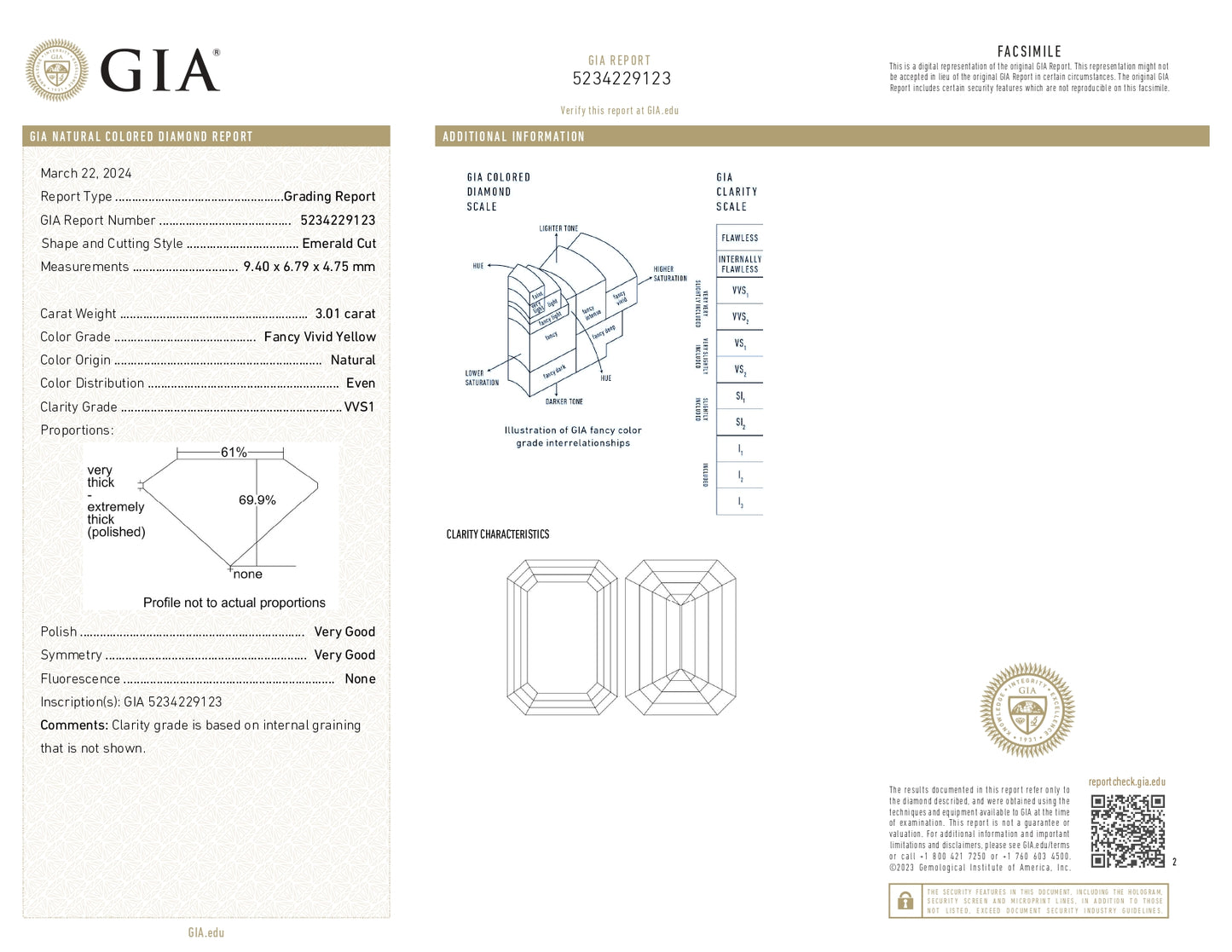 Seltener 3,01-Karat-Intensiv-Gelber-Diamant