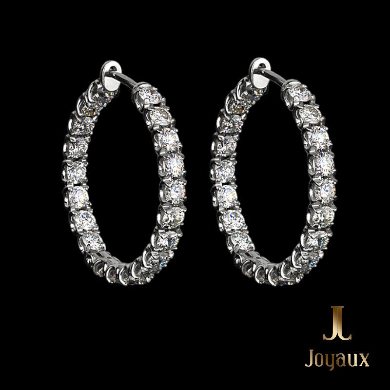 Diamond Hoop Earrings 4 ct.tw.