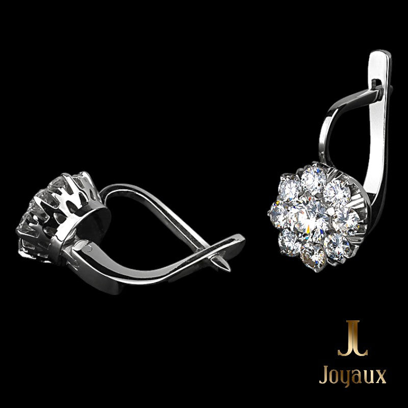 Floral Cluster Diamond Earrings