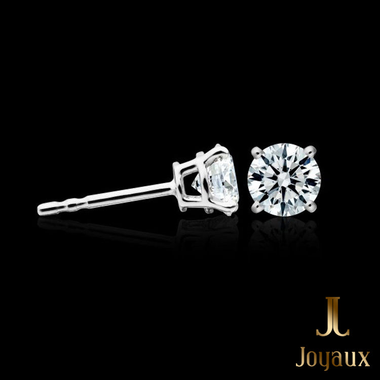 DIAMOND STUD EARRINGS IN 18K WHITE GOLD (1/2 CT. TW.)
