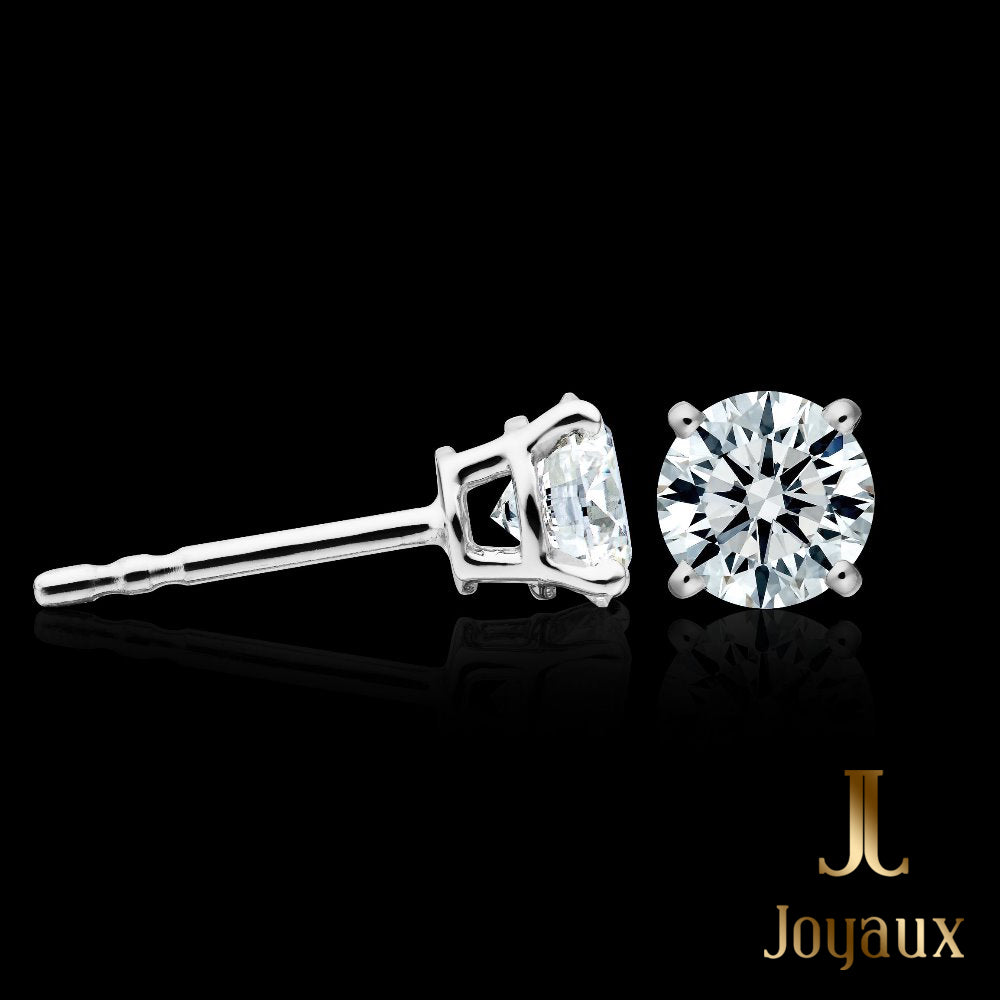 DIAMOND STUD EARRINGS IN 18K WHITE GOLD (1 CT. TW.)