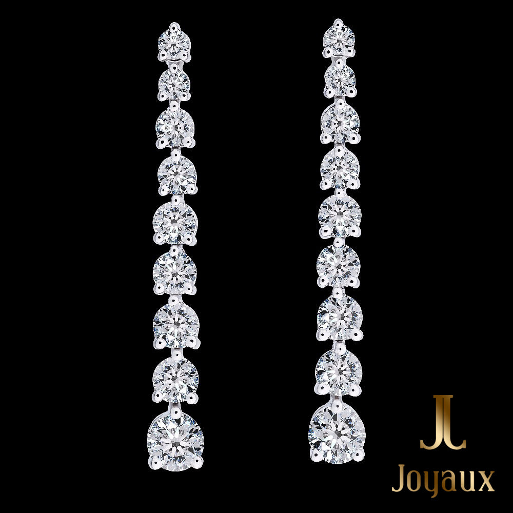 GRADUATED DIAMOND DROP EARRINGS 1.5ct.tw