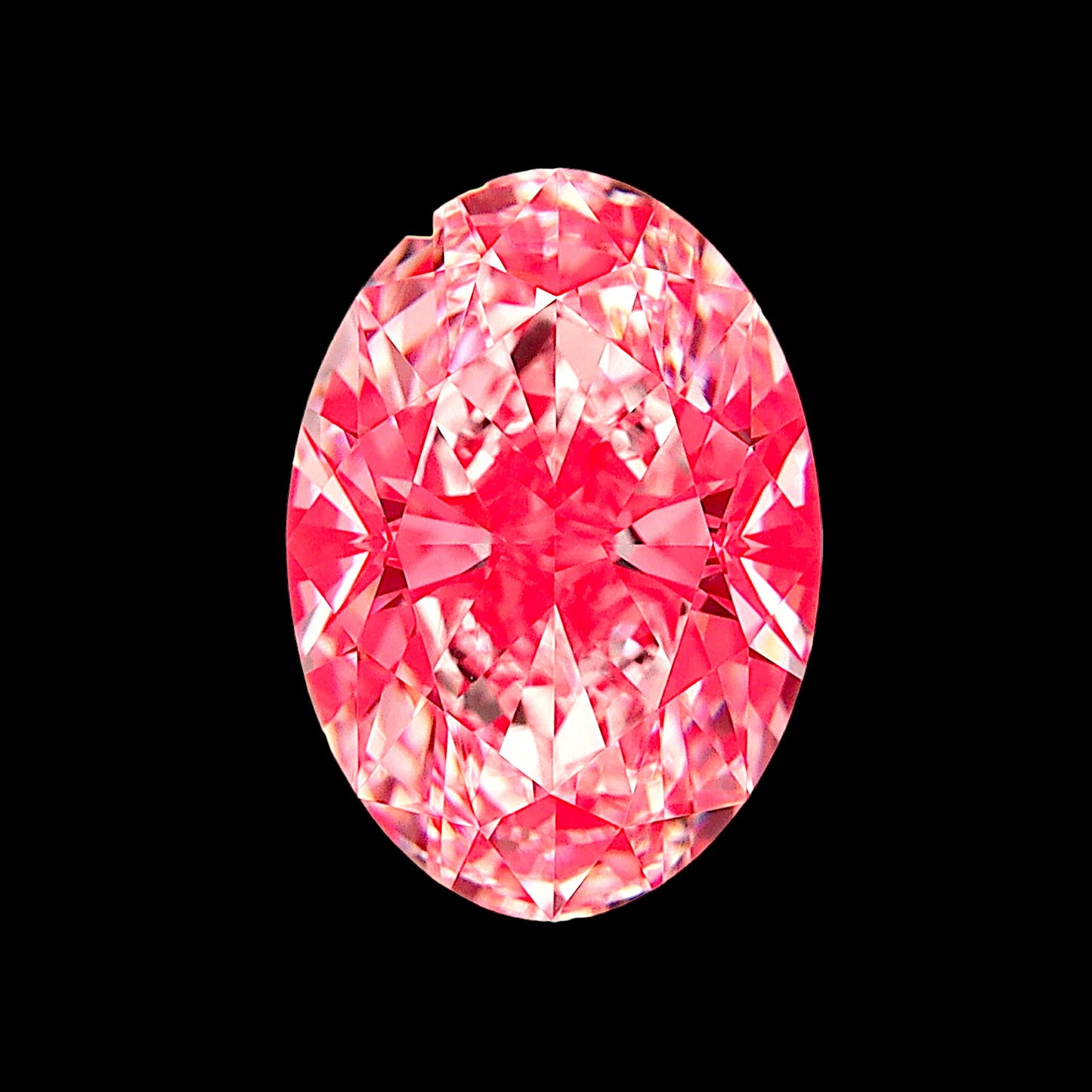 Its impeccable polish and symmetry reveal a dazzling brilliance that captures the essence of light and fire.