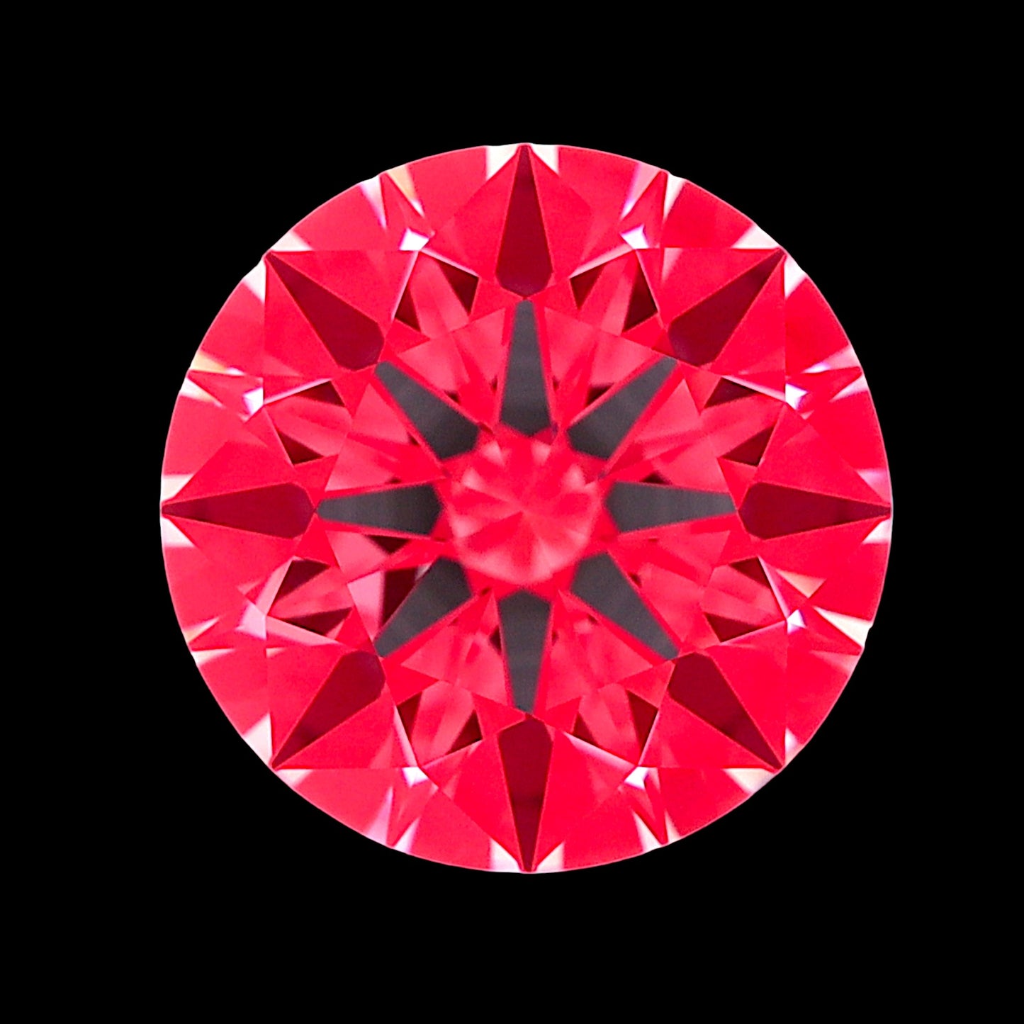 The meticulous craftsmanship of this round diamond, with perfect cut, polish, and symmetry, reveals a breathtaking display of light and fire.