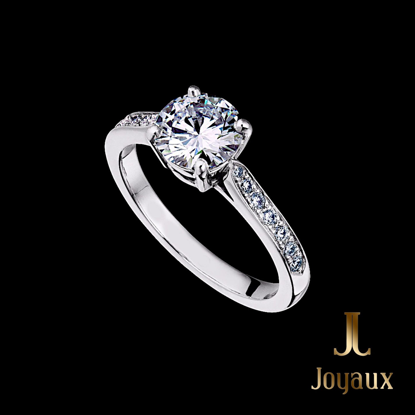 1 ct.tw. Side Stone Diamond Solitaire