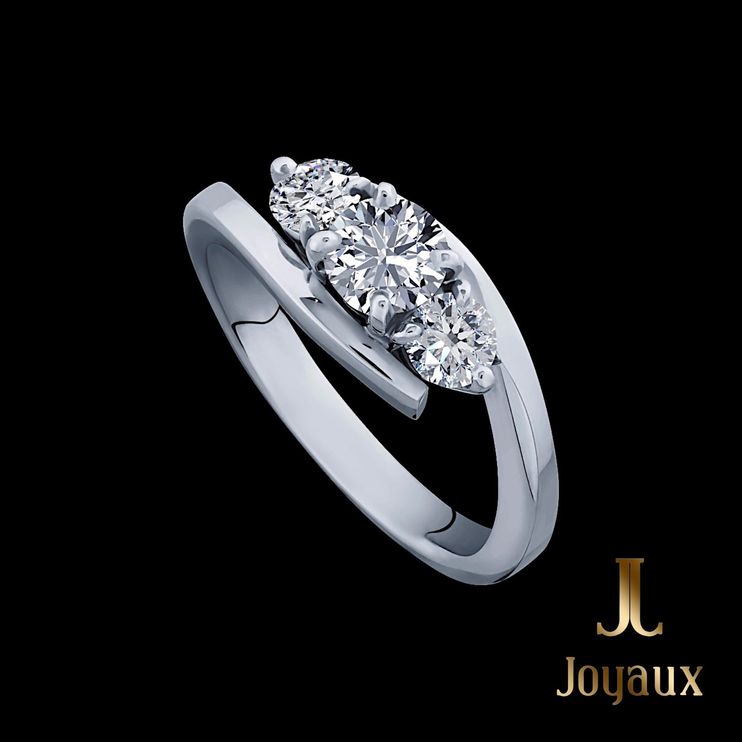 1 carat Round Diamond Trilogy Ring
