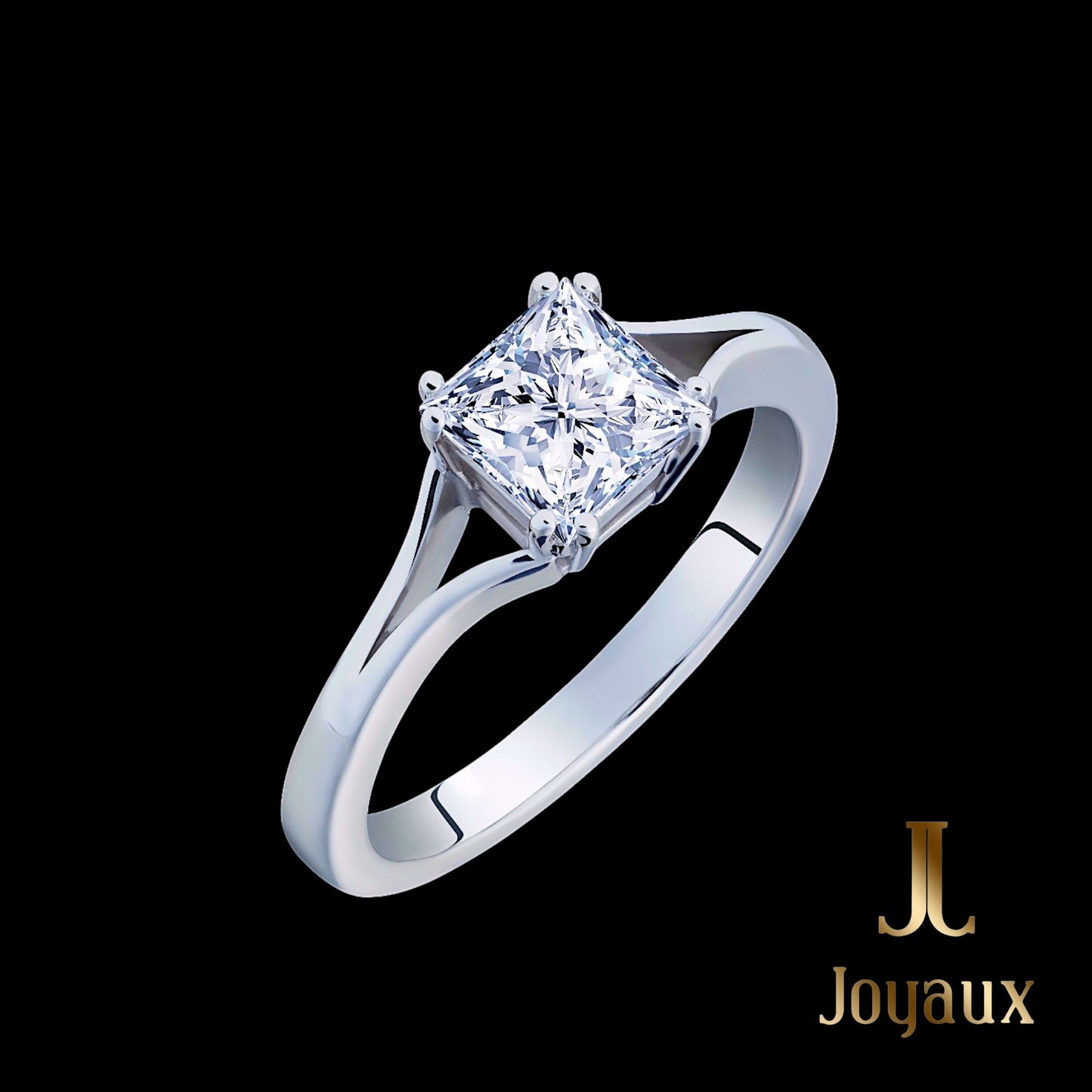 SPLIT SHANK SOLITAIRE ENGAGEMENT RING 1.00 CT.TW.