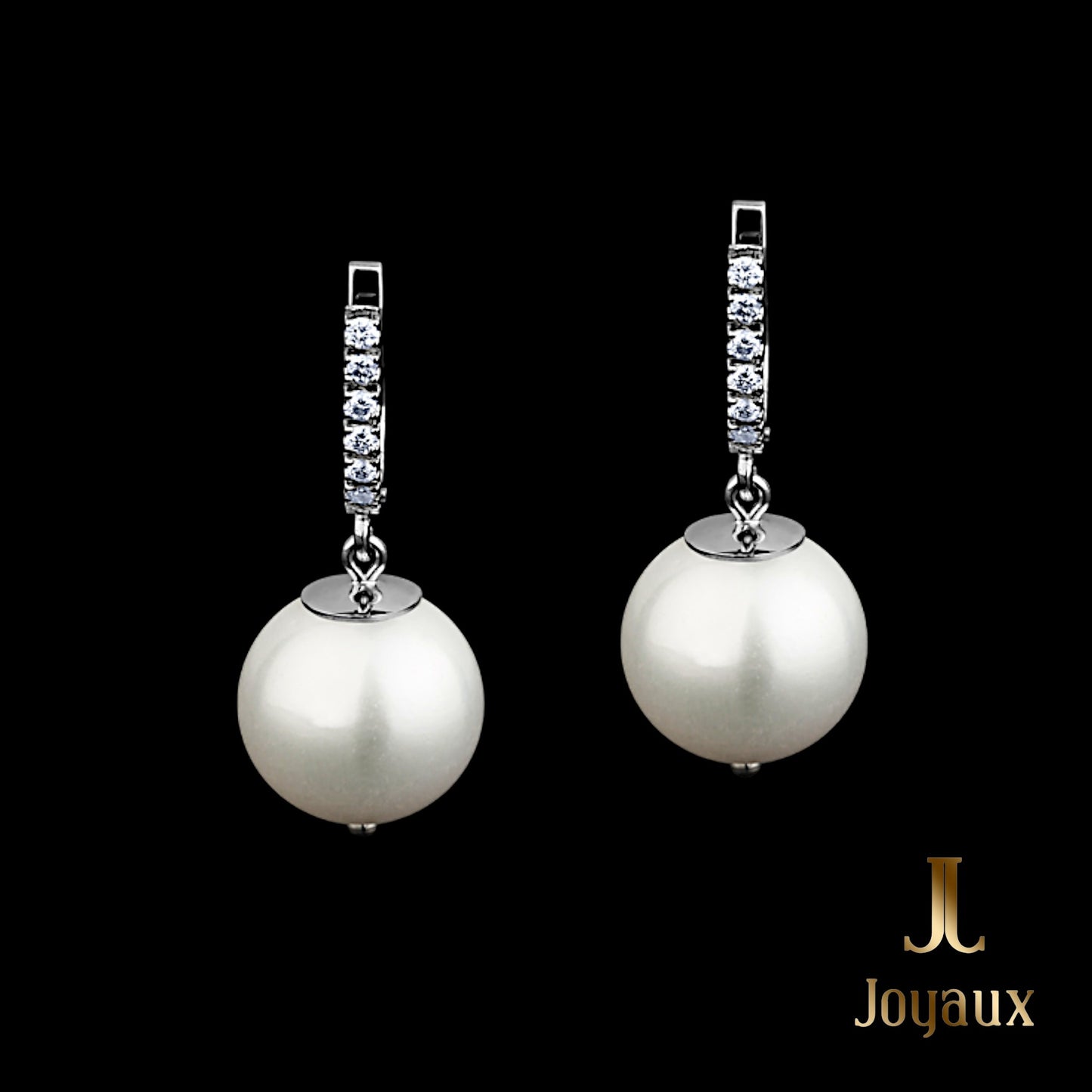 South Sea Pearl and Diamond Drop Earrings