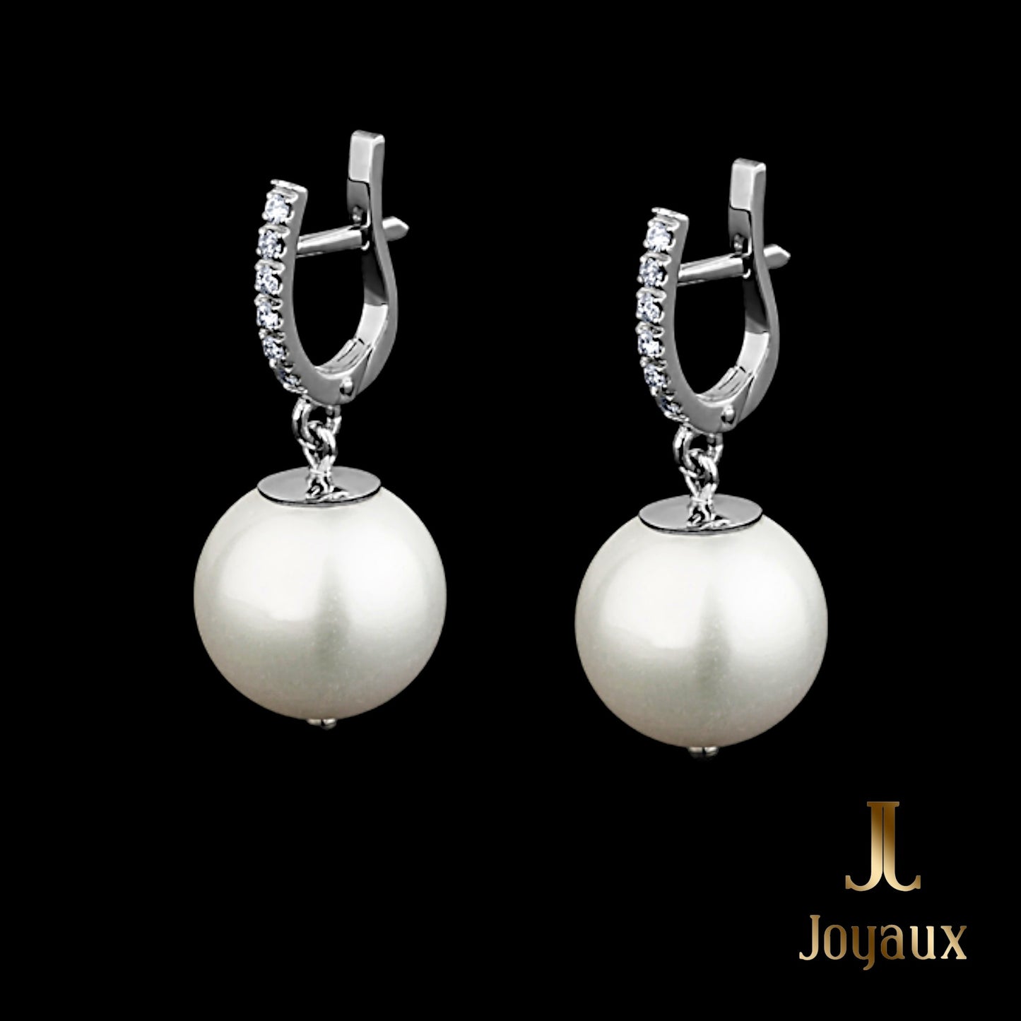 South Sea Pearl and Diamond Drop Earrings