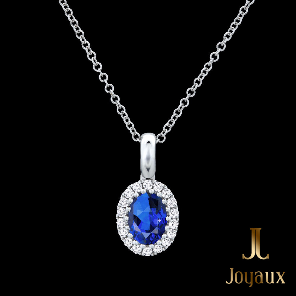 Pendentif Saphir Bleu