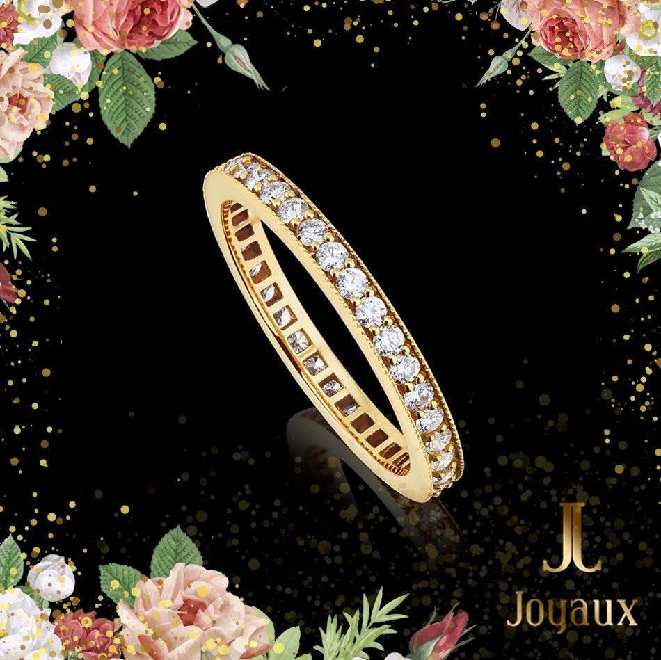 Pavé Setting Full Eternity Diamond Ring 0.6 ct.tw.