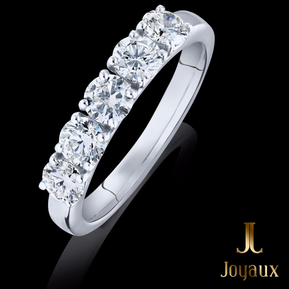 5 Stone Diamond Eternity Band 1.5 ct.tw.