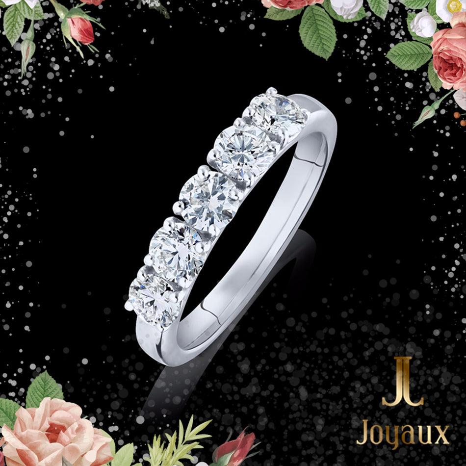 5 Stone Diamond Eternity Band 1.5 ct.tw.