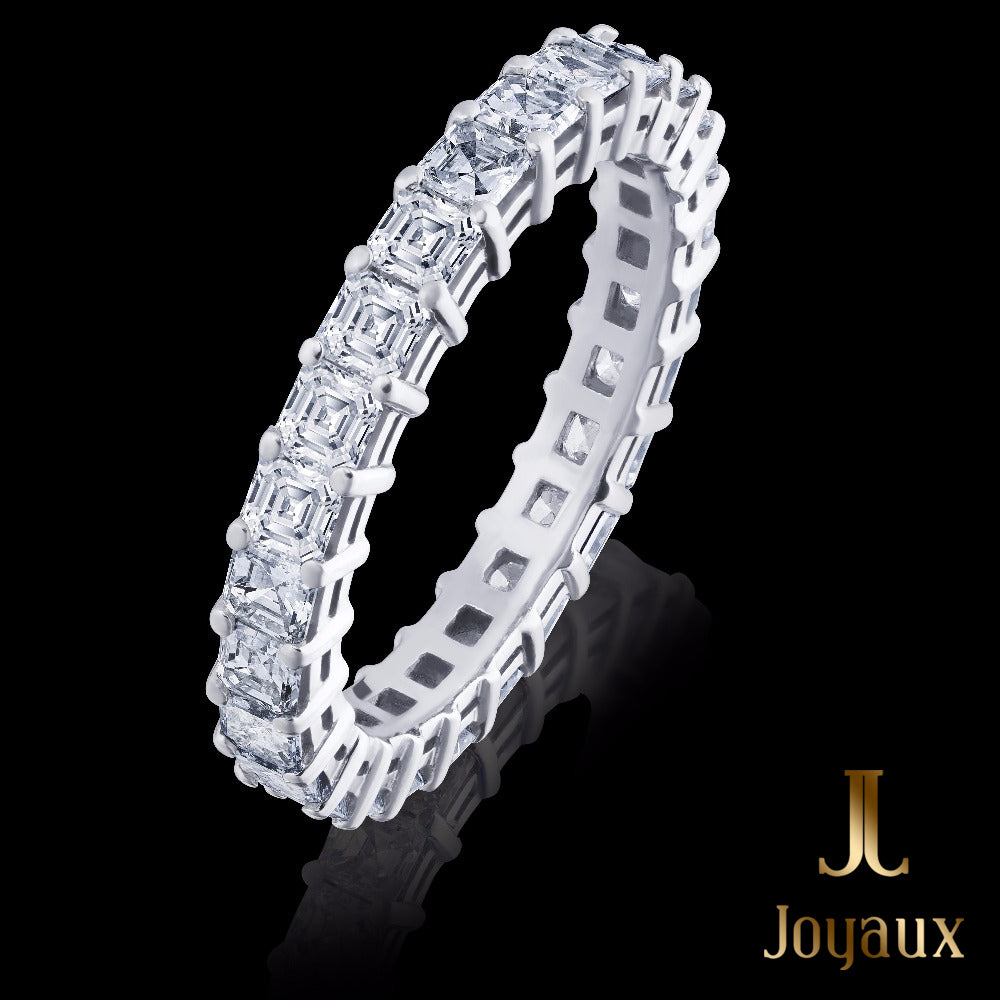 Asscher Diamond Full Eternity Ring 2 ct.tw.