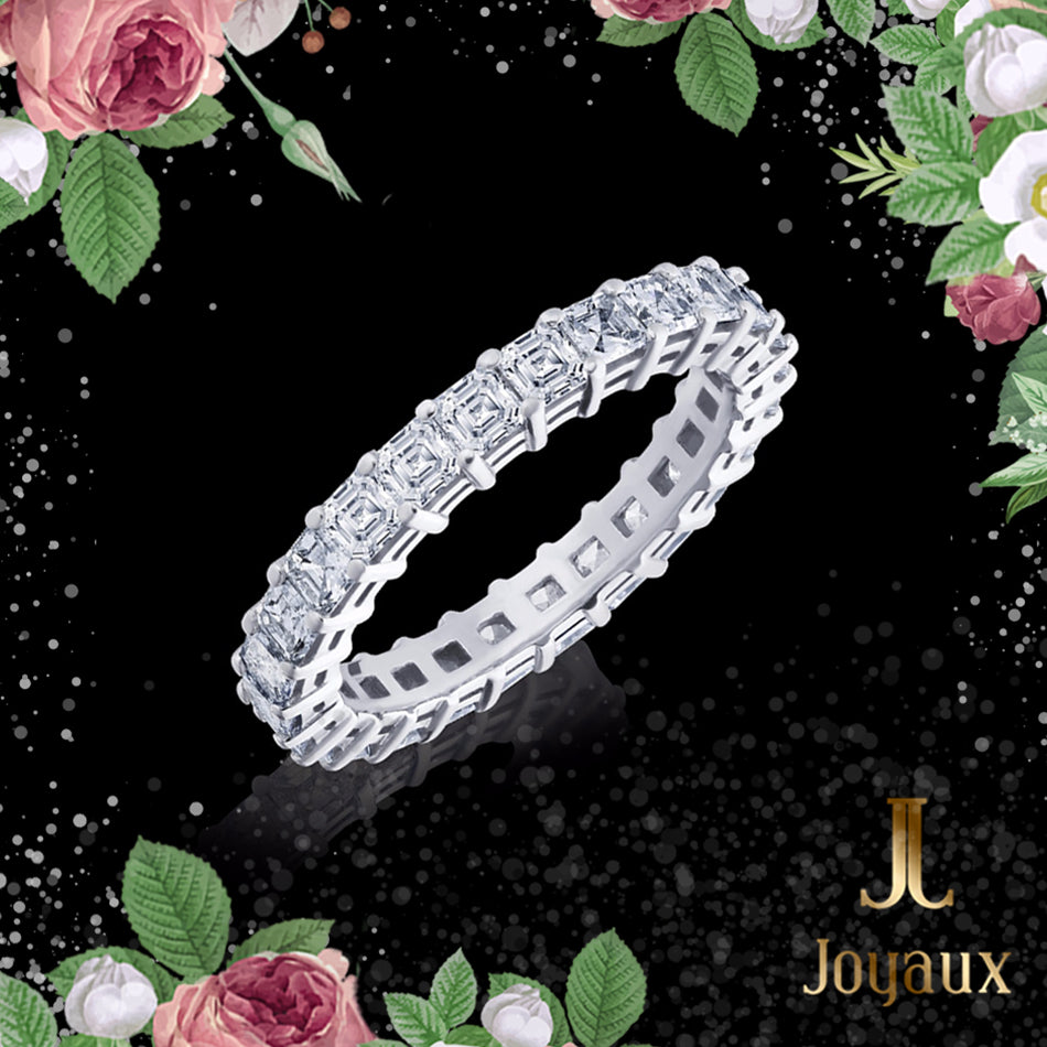 Asscher Diamond Full Eternity Ring 2 ct.tw.