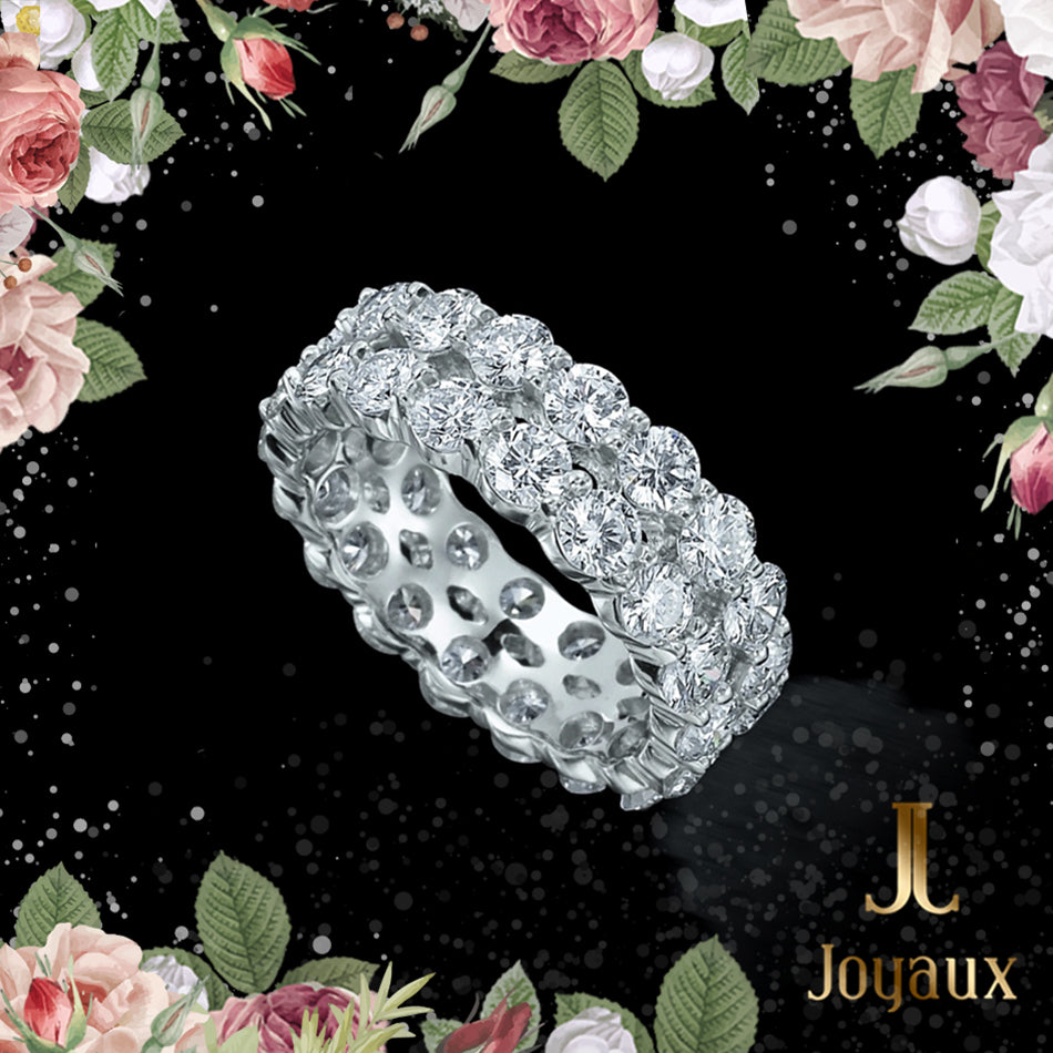 Double Row Diamond Eternity Band
