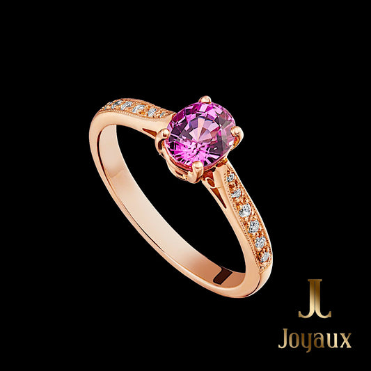 Pink Sapphire in Rose Gold Cocktail Ring