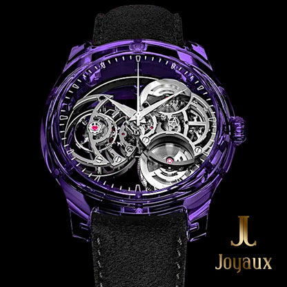 Hand-Made Swiss 🇨🇭 Watch - Purity ‘Stairway To Heaven’ Wavy HMS Chameleon Grey & Purple