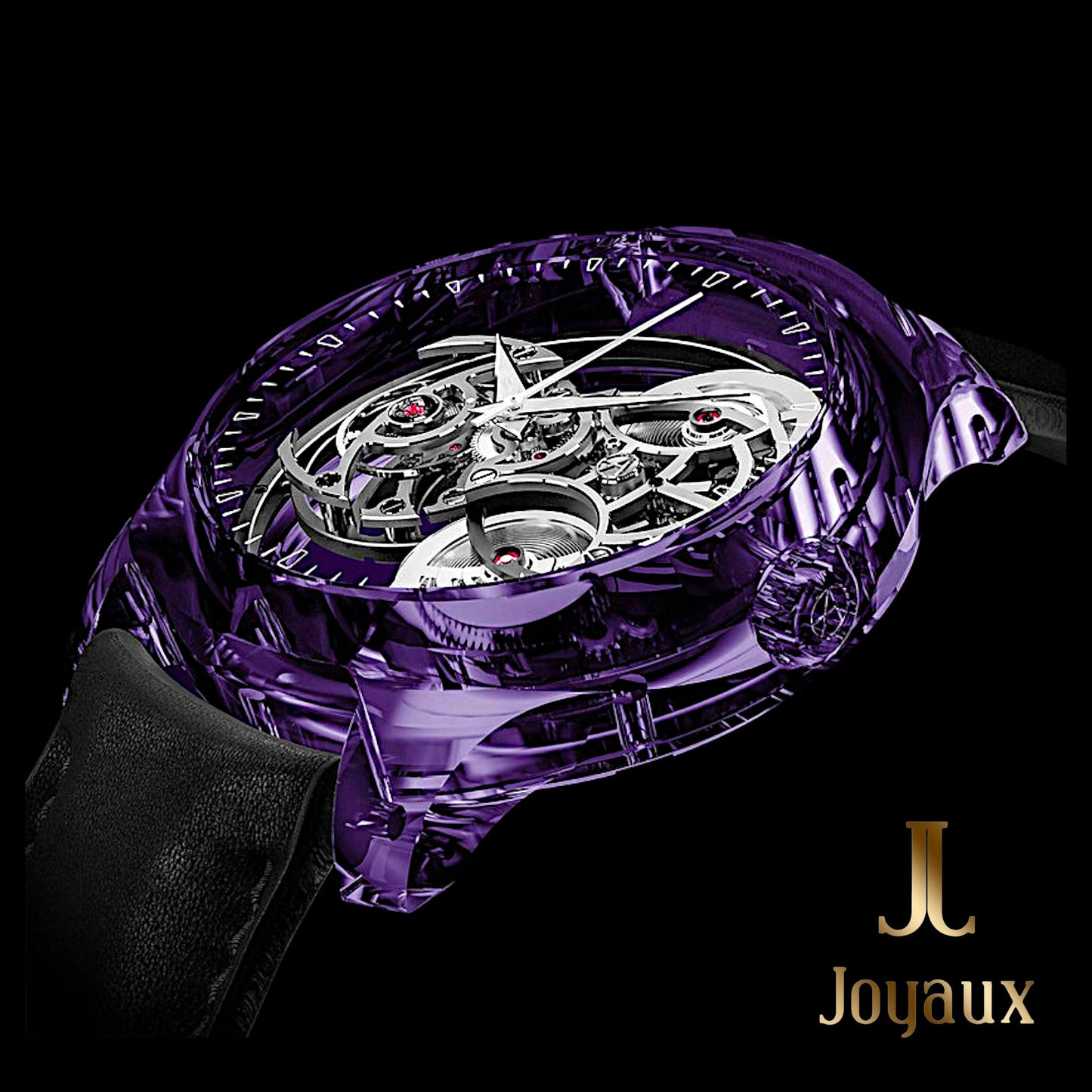 Hand-Made Swiss 🇨🇭 Watch - Purity ‘Stairway To Heaven’ Wavy HMS Chameleon Grey & Purple