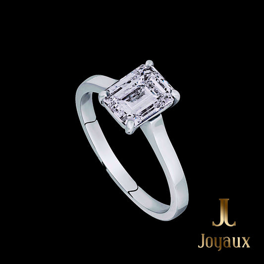 1.5 ct. Emerald Cut Diamond Solitaire Ring